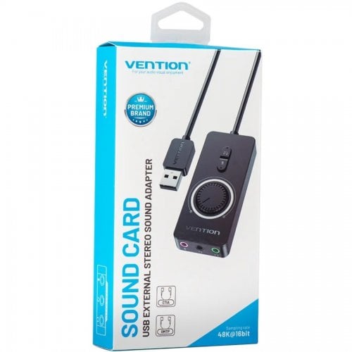 Звуковая карта Vention USB to 3 x Jack 3.5mm 1m (CDRBF) Black купить в Украине | Telemart фото