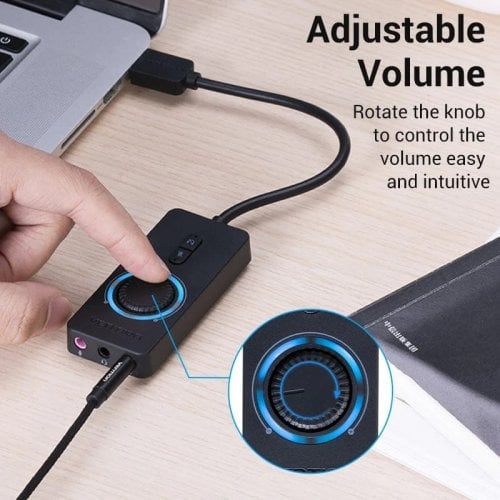 Звуковая карта Vention USB to 3 x Jack 3.5mm 1m (CDRBF) Black купить в Украине | Telemart фото