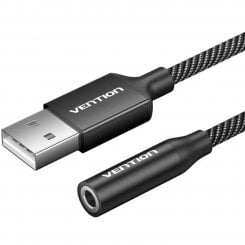 Звуковая карта Vention USB to Jack 3.5mm 0.25m (CVEBC) Black