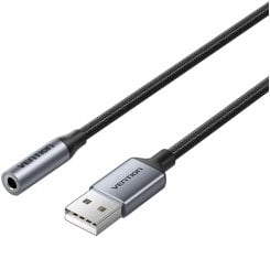Звуковая карта Vention USB to Jack 3.5mm TRRS 0.25m (CVFHC) Grey