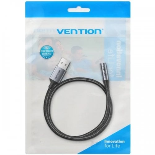 Звуковая карта Vention USB to Jack 3.5mm TRRS 0.25m (CVFHC) Grey купить в Украине | Telemart фото