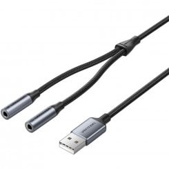 Звуковая карта Vention USB to 2 x Jack 3.5mm 0.25m (CVHHC) Black