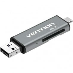 Кардридер Vention Cardreader USB 2.0/USB Type-C/microUSB 2 in 1 (CCJH0) Grey