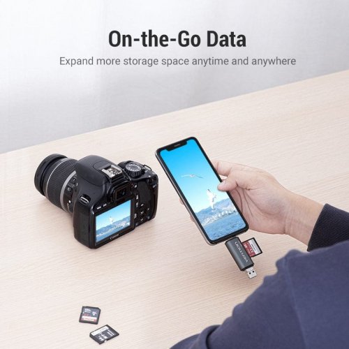Кардридер Vention Cardreader USB 3.0/USB Type-C/microUSB 2 in 1 (CCHH0) Grey купить в Украине | Telemart фото