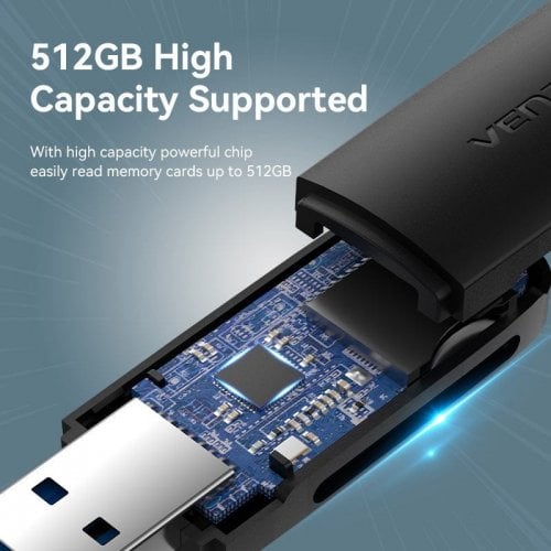 Кардрідер Vention Cardreader USB 3.0 2 in 1 (CLGB0) Black купити в Україні | Telemart фото