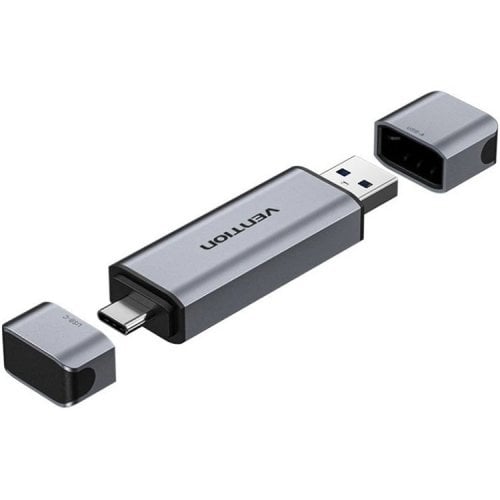 Кардрідер Vention Cardreader USB 3.0/USB Type-C 2 in 1 (CLLH0) Grey купити в Україні | Telemart фото