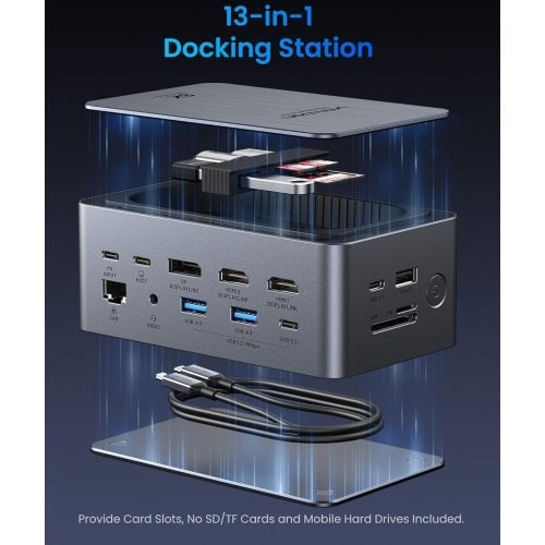 Док-станция Vention Docking Station USB Type-C 13 in 1 (TFXH0) Grey купить в Украине | Telemart фото