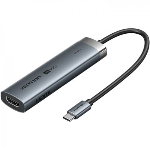 Док-станція Vention Docking Station USB Type-C 5 in 1 (TGMHB) Grey купити в Україні | Telemart фото
