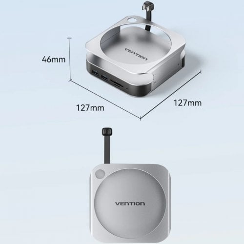 Док-станция Vention Docking Station for Mac mini USB Type-C (THIHAG) Silver купить в Украине | Telemart фото