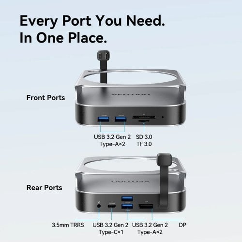 Док-станция Vention Docking Station for Mac mini USB Type-C (THIHAG) Silver купить в Украине | Telemart фото