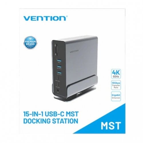 Док-станція Vention Docking Station USB Type-C 15 in 1 (TPUH0) Grey купити в Україні | Telemart фото