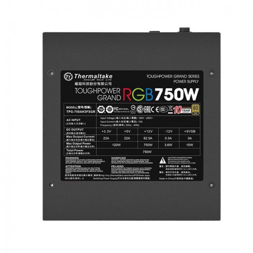 Продати Блок живлення Thermaltake Toughpower Grand RGB 750W (PS-TPG-0750FPCG EU-S) за Trade-In у інтернет-магазині Телемарт - Київ, Дніпро, Україна фото