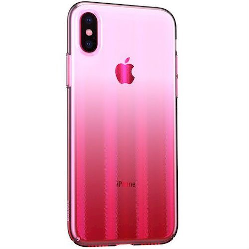 

Baseus для Apple iPhone X Aurora (WIAPIPHX-JG04) Transparent Pink