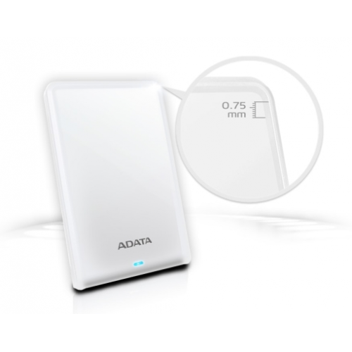 Купити Зовнішній HDD ADATA HV620S Slim 1TB 2.5" (AHV620S-1TU31-CWH) White - ціна в Києві, Львові, Вінниці, Хмельницькому, Франківську, Україні | інтернет-магазин TELEMART.UA фото