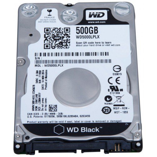Photo Western Digital Black 500GB 32MB 7200RPM 2.5