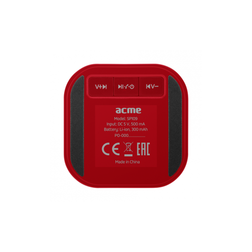 Портативна акустика ACME SP109R Dynamic Bluetooth speaker (4770070879405) Red купити в Україні | Telemart фото