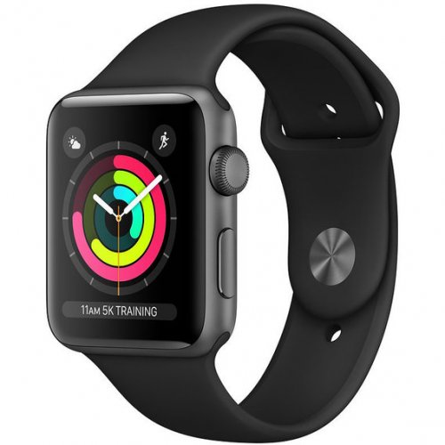 

Apple Watch Series 3 GPS 42mm Aluminium Case with Black Sport Band (MTF32) Space Grey