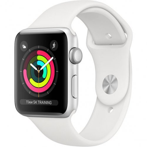 

Apple Watch Series 3 GPS 42mm Aluminium Case with White Sport Band (MTF22) Silver