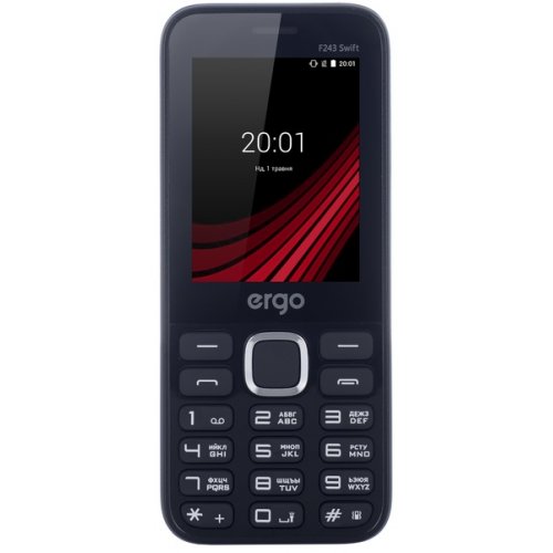 Купить Мобильный телефон ERGO F243 Swift Dual Sim Blue - цена в Харькове, Киеве, Днепре, Одессе
в интернет-магазине Telemart фото