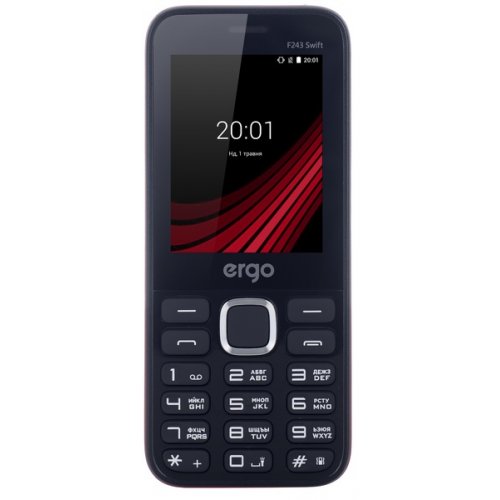 Купити Мобільний телефон ERGO F243 Swift Dual Sim Red - ціна в Києві, Львові, Вінниці, Хмельницькому, Франківську, Україні | інтернет-магазин TELEMART.UA фото