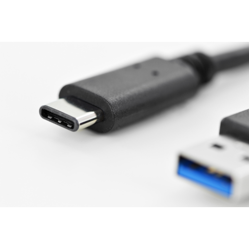 USB Кабель Digitus Assmann USB 3.0 AM to USB-C 1m (AK-300136-010-S) Black купити в Україні | Telemart фото
