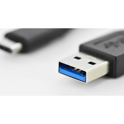 USB Кабель Digitus Assmann USB 3.0 AM to USB-C 1m (AK-300136-010-S) Black купити в Україні | Telemart фото