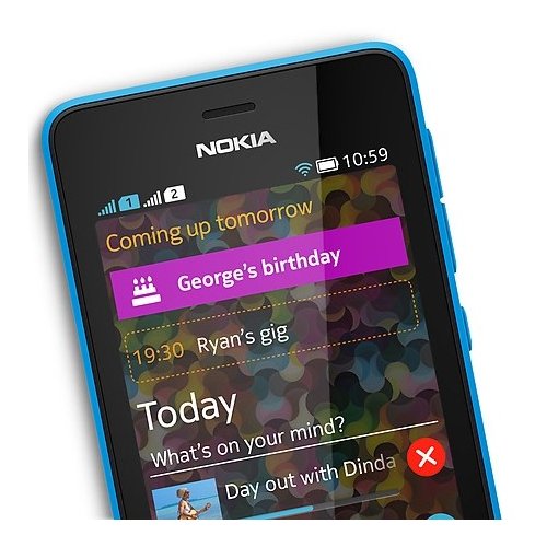 Мобильный телефон Nokia Asha 501 Dual Sim Cyan купить в Украине: Киев, Днепр, Харьков, Одесса  | Низкая цена, отзывы, характеристики от TELEMART фото