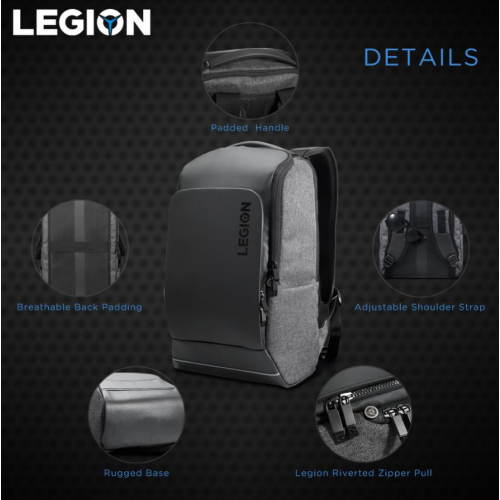 Купить Рюкзак Lenovo 15.6" Legion Recon Gaming Backpack (GX40S69333) Grey - цена в Харькове, Киеве, Днепре, Одессе
в интернет-магазине Telemart фото