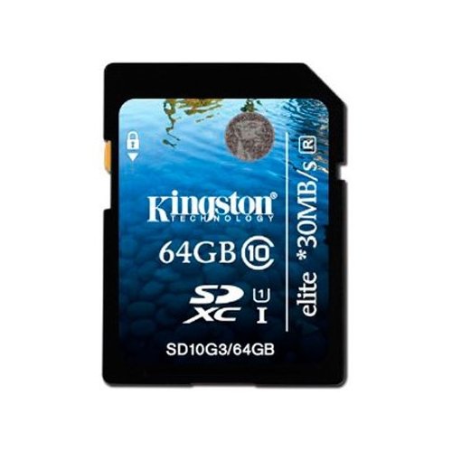 Купити Карта пам'яті Kingston SDHC 64GB Class 10 UHS-I G3 Elite 30MB/s (SD10G3/64GB) - ціна в Києві, Львові, Вінниці, Хмельницькому, Франківську, Україні | інтернет-магазин TELEMART.UA фото