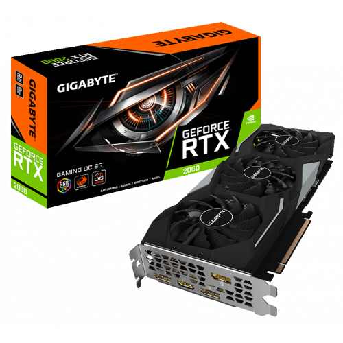 Фото Видеокарта Gigabyte GeForce RTX 2060 Gaming OC 6144MB (GV-N2060GAMING OC-6GD)