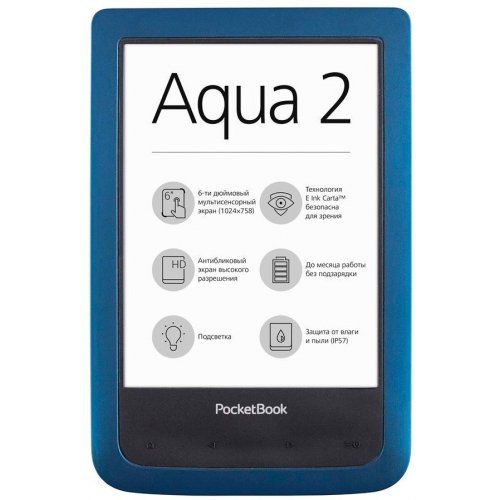 Електронна книга PocketBook 641 Aqua 2 (PB641-A-CIS) Blue/Black купити в Україні | Telemart фото