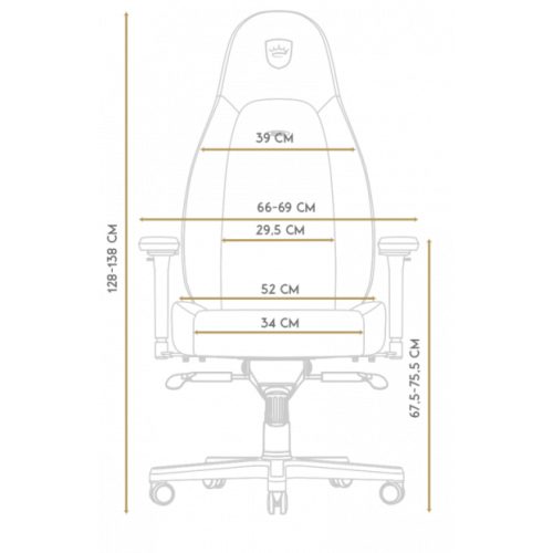 Купить Игровое кресло Noblechairs ICON (NBL-ICN-PU-GOL) Black/Gold - цена в Харькове, Киеве, Днепре, Одессе
в интернет-магазине Telemart фото
