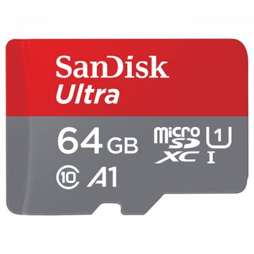 

SanDisk microSDXC 64GB Class 10 UHS-I Ultra A1 (с адаптером) (SDSQUAR-064G-GN6TA)