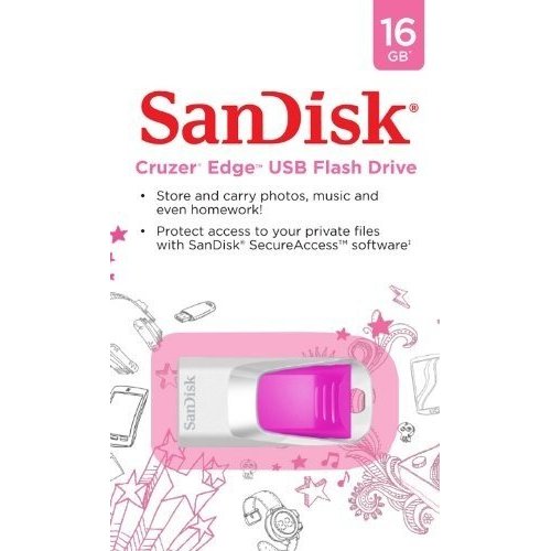 Купить Накопитель SanDisk Cruzer Edge 16GB USB 2.0 (SDCZ51W-016G-B35P) White/Pink - цена в Харькове, Киеве, Днепре, Одессе
в интернет-магазине Telemart фото