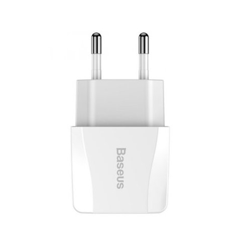 Мережевий зарядний пристрій Baseus Wall Charger Mini Dual-U 2.1A 2 USB (CCALL-MN02) White купити в Україні: Київ, Львів, Хмельницький, Тернопіль, Івано-Франківськ | Низька ціна, відгуки, характеристики від TELEMART фото
