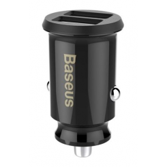 Автомобільний зарядний пристрій Baseus Grain 5V 3.1A 2 USB (CCALL-ML01) Black