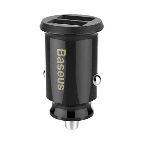 Автомобільний зарядний пристрій Baseus Grain 5V 3.1A 2 USB (CCALL-ML01) Black купити в Україні: Київ, Львів, Хмельницький, Тернопіль, Івано-Франківськ | Низька ціна, відгуки, характеристики від TELEMART фото
