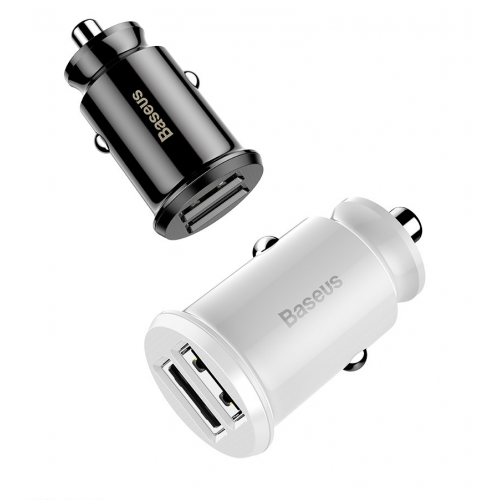 Автомобільний зарядний пристрій Baseus Grain 5V 3.1A 2 USB (CCALL-ML01) Black купити в Україні: Київ, Львів, Хмельницький, Тернопіль, Івано-Франківськ | Низька ціна, відгуки, характеристики від TELEMART фото