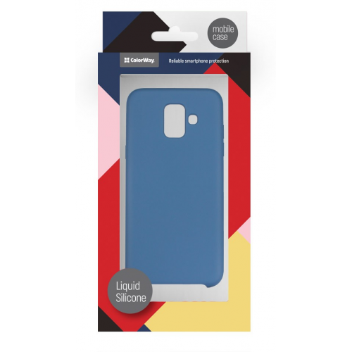 Чохол ColorWay Liquid Silicone для Samsung A600 (CW-CLSSGA600-DB) Blue купити в Україні | Telemart фото