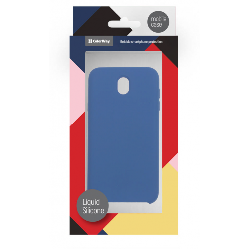 Чохол ColorWay Liquid Silicone для Samsung J7 (2017) J730 (CW-CLSSJ730-DB) Blue купити в Україні | Telemart фото