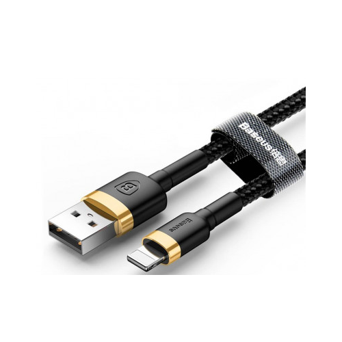 Купить Кабель Baseus Cafule Cable USB to Lightning 2.4A 0.5m (CALKLF-AV1) Gold/Black - цена в Харькове, Киеве, Днепре, Одессе
в интернет-магазине Telemart фото