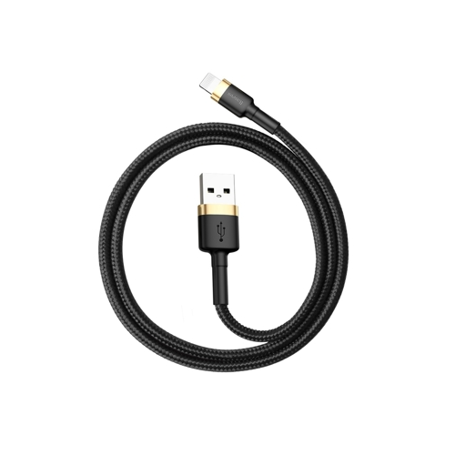 Купить Кабель Baseus Cafule Cable USB to Lightning 2.4A 0.5m (CALKLF-AV1) Gold/Black - цена в Харькове, Киеве, Днепре, Одессе
в интернет-магазине Telemart фото