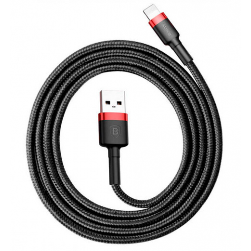 Купить Кабель Baseus Cafule Cable USB to Lightning 2.4A 0.5m (CALKLF-A19) Red/Black - цена в Харькове, Киеве, Днепре, Одессе
в интернет-магазине Telemart фото