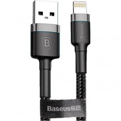 Кабель Baseus Cafule Cable USB to Lightning 2.4A 1m (CALKLF-BG1) Grey/Black