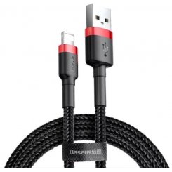 Кабель Baseus Cafule Cable USB to Lightning 2.4A 1m (CALKLF-B19) Red/Black