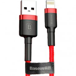 Кабель Baseus Cafule Cable USB to Lightning 2.4A 1m (CALKLF-B09) Red