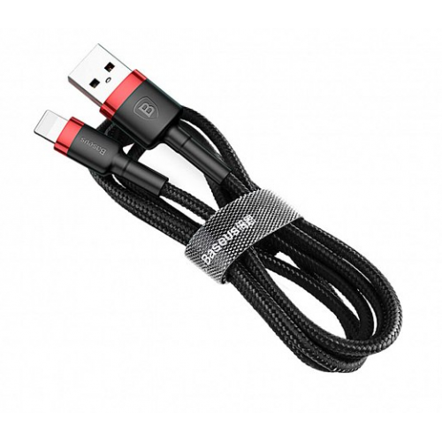 Купить Кабель Baseus Cafule Cable USB to Lightning 2.4A 2m (CALKLF-C19) Red/Black - цена в Харькове, Киеве, Днепре, Одессе
в интернет-магазине Telemart фото