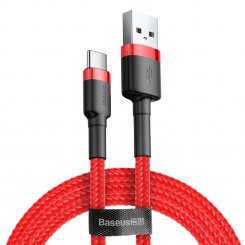 Кабель Baseus Cafule Cable USB to USB Type-C 3A 0.5m (CATKLF-A09) Red