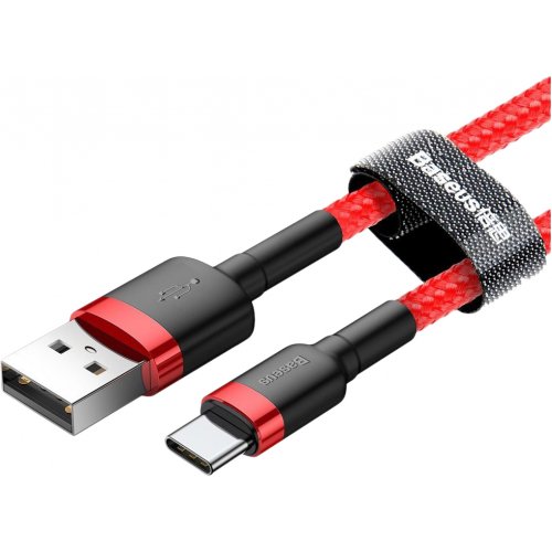 Купить Кабель Baseus Cafule Cable USB to USB Type-C 3A 0.5m (CATKLF-A09) Red - цена в Харькове, Киеве, Днепре, Одессе
в интернет-магазине Telemart фото