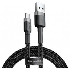 USB Кабель Baseus Cafule Cable USB to USB Type-C 3A 1m (CATKLF-BG1) Grey/Black